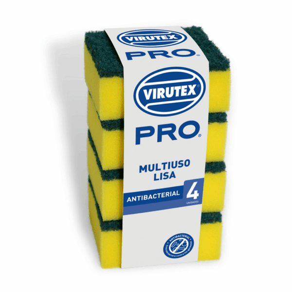 Esponja Abrasiva Virutex Pro Clásica Multiuso Lisa (4 unidades)