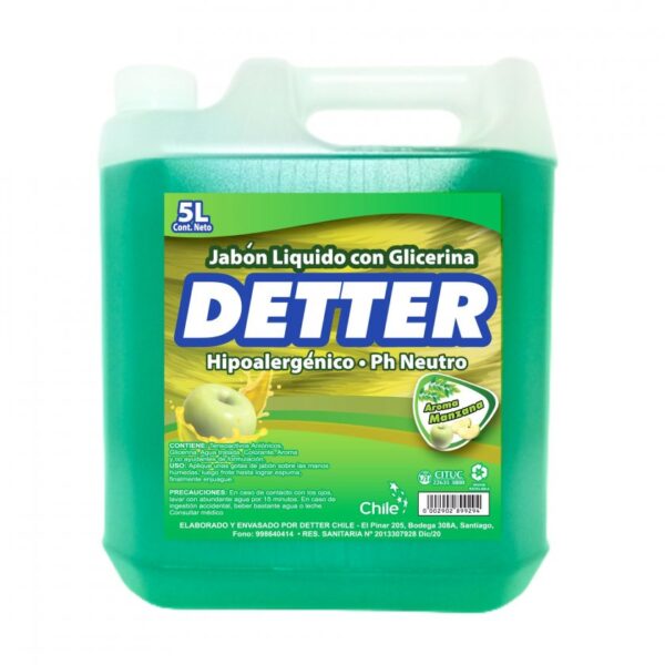 Jabón Líquido Detter Manzana 5 L